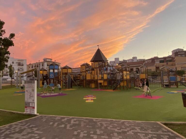 Aire de jeux, Camping-cars de Mérida, Badajoz