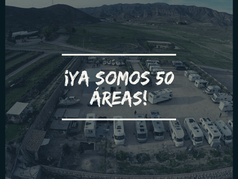 ¡Ya somos 50 áreas de autocaravanas en España! Más de 1300 plazas disponibles