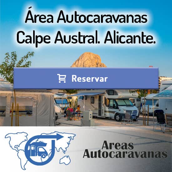 Área Autocaravanas Calpe Austral. Alicante.