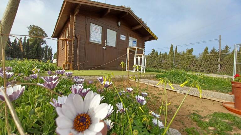 Wohnmobilbereich mit Rezeption im Camper Park Sanlúcar, Sanlúcar de Barrameda, Cádiz