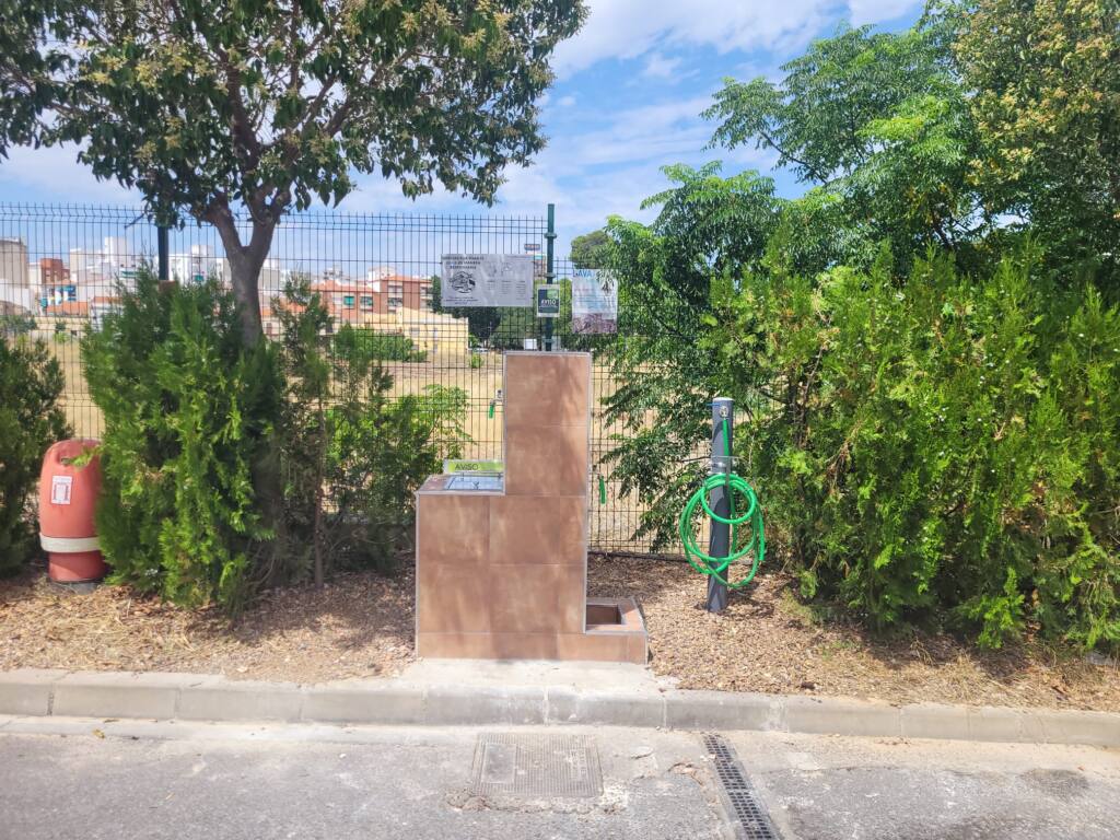 Aire de service dans l'aire de camping-car de Mérida, Badajoz