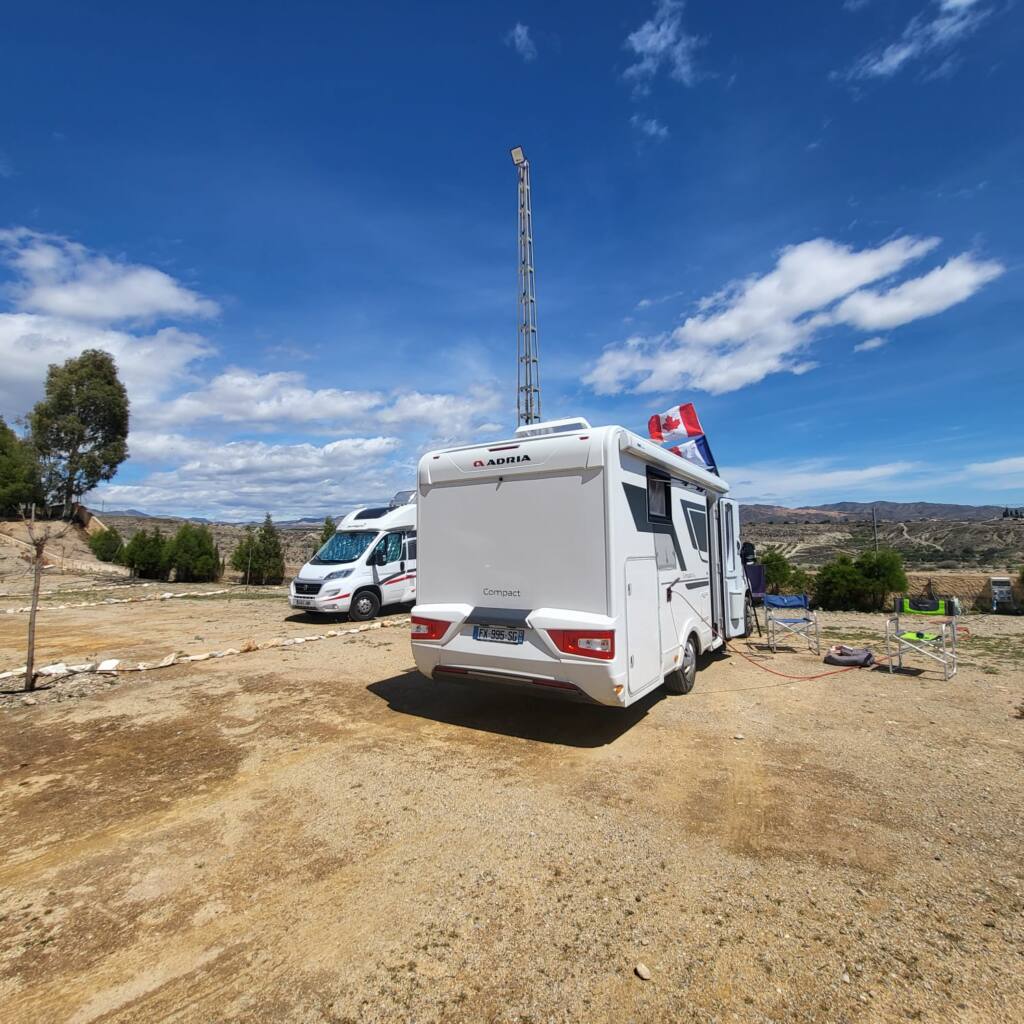 Aire de camping-car au Camping Albox, Albox, Almería