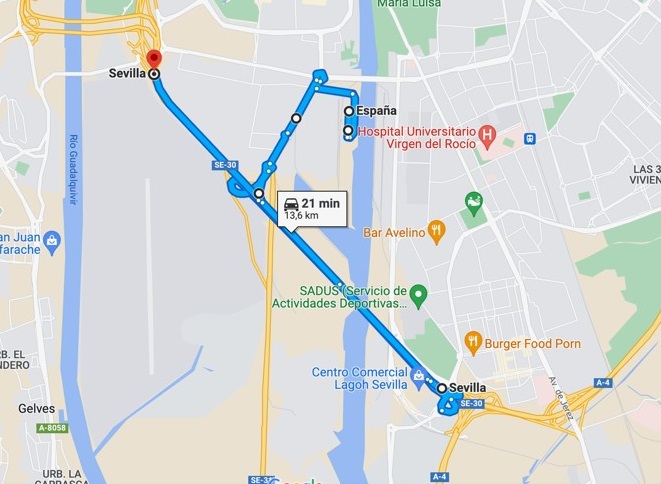 Informações para acessar a área de autocaravanas de Sevilha durante a Feira de Abril