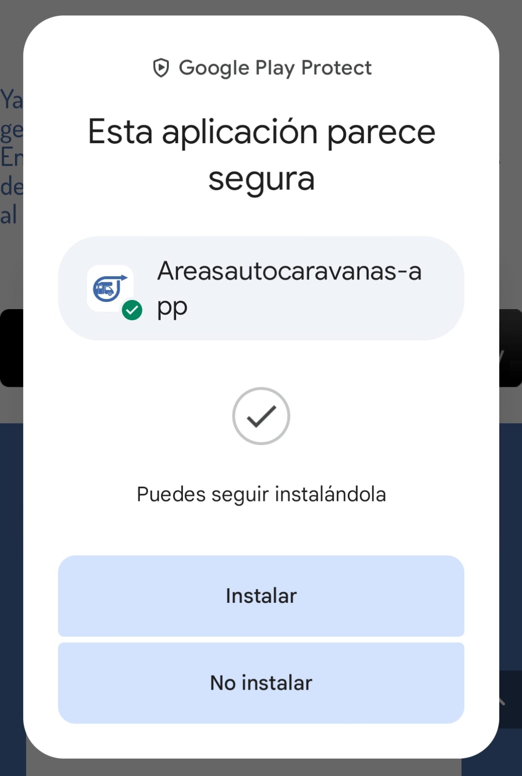 Como instalar nuestra app de areasautocaravanas.com en Android sin Google Play