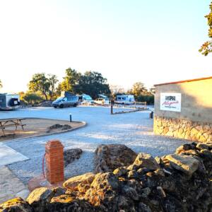 Arrêt camping-car Alegría, Montánchez, Cáceres.